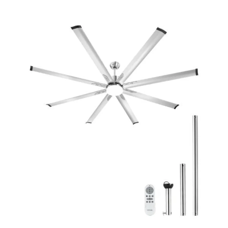84" Ceiling Fan with Light  6-Speed Remote, Dimmable 3-Color Reversible DC Motor Low Profile for Bedroom/Living Room