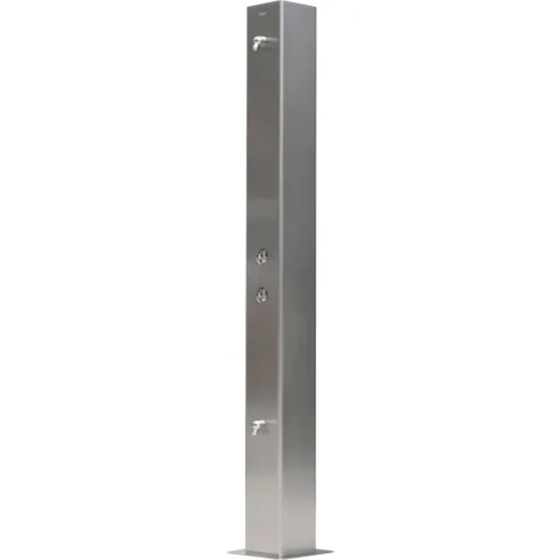 84"H Outdoor Water Shower, 2 Nozzles, Stainless Steel 670434