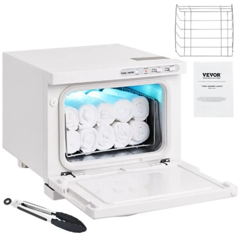 8L Spa Hot Towel Warmer Cabinet and 2in-1 Towel Warmer with Stainless Steel Rack with Holds up to 16 Towels