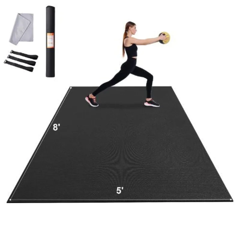 8x5ft Non-Slip High Density Premium Yoga Mat with Carry Bag & Strap Perfect for Yoga Pilates & Floor Workouts for Men & Women