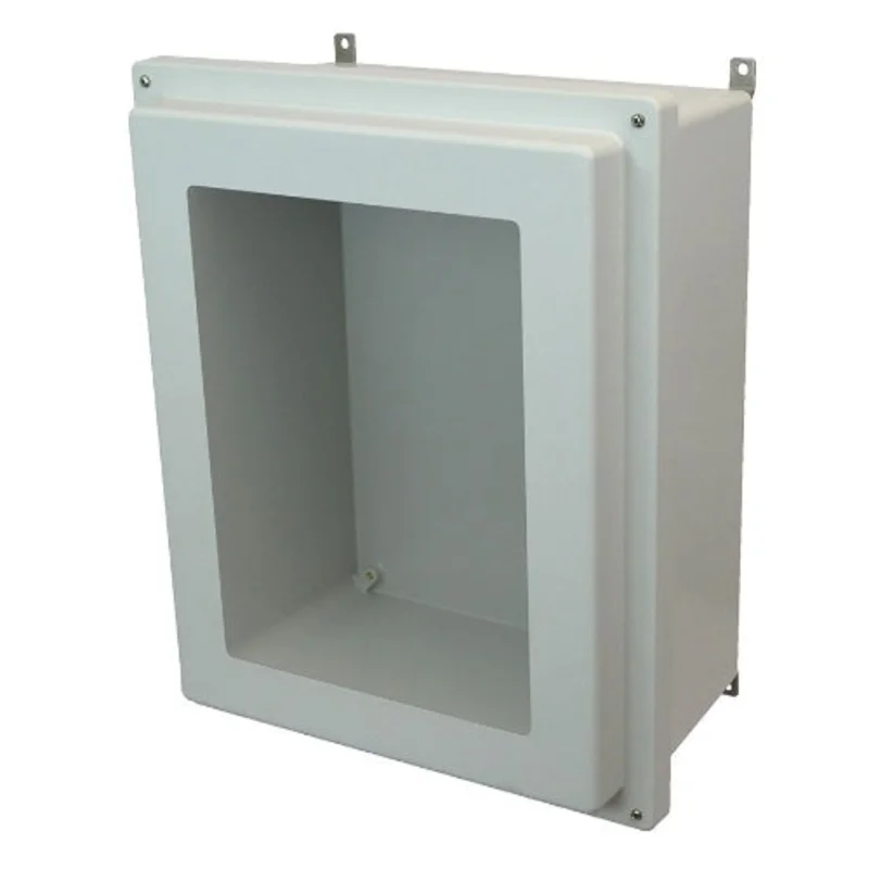 9.75 Inch Depth AM-R Series JIC Size Fiberglass Enclosure with Windows AM2068RW