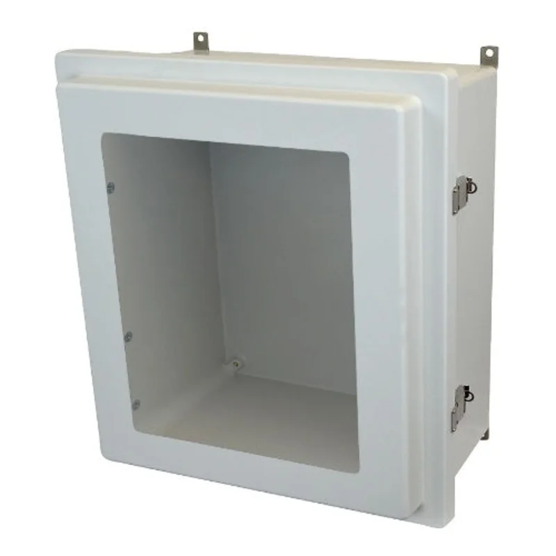 9.75 Inch Depth Steel Lockable Snap Latch Non Metallic Enclosure AM1868RLW