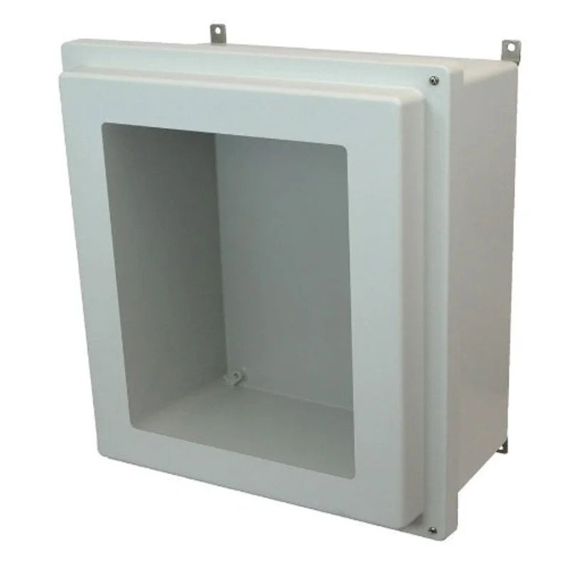 9.75 Inch Depth Window AM-R Series JIC Size Fiberglass Enclosure with Windows AM1868RHW