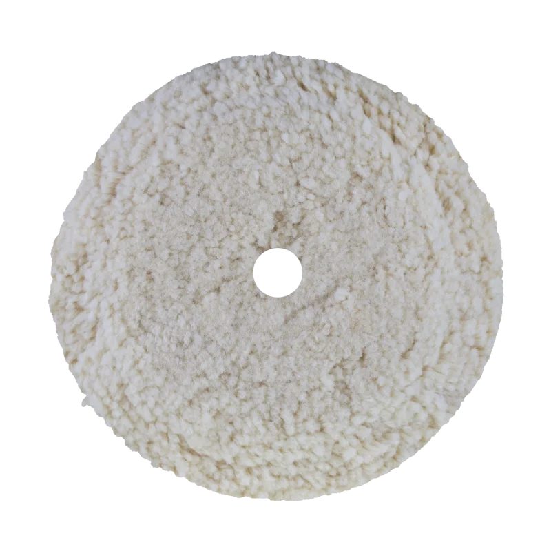 9" Bolt-On Standard Single Sided Wool Pad Natural