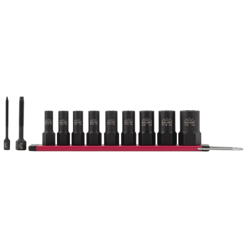 9-PC. 1/4" Drive R.B.R.T SAE Impact Foreign Object Removal (FOR) Extractor Socket Set