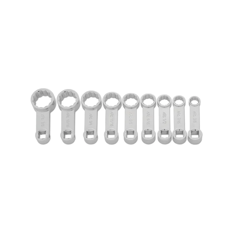 9-PC. 3/8" Drive SAE Box End Torque Adapter Set - 12-PT.