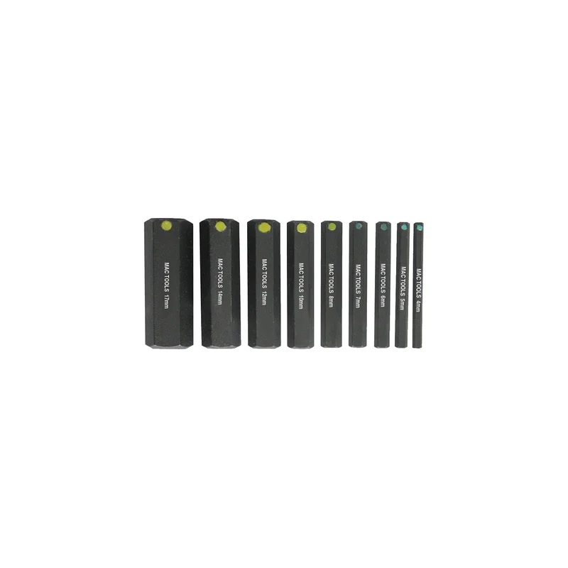 9-PC. Metric ProHold Hex Bit Set - 2"