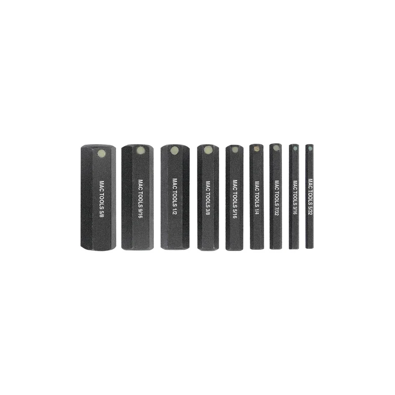 9-PC. SAE ProHold Hex Bit Set - 2"