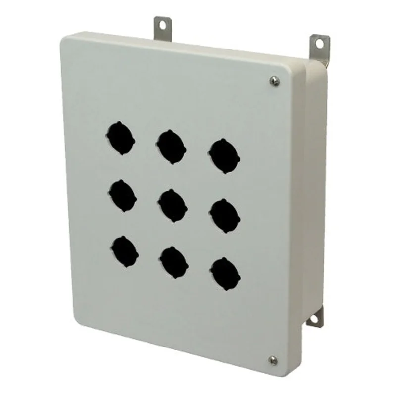 9 Push Button AM Series Non Metallic Polyester Enclosure AM1084HP9