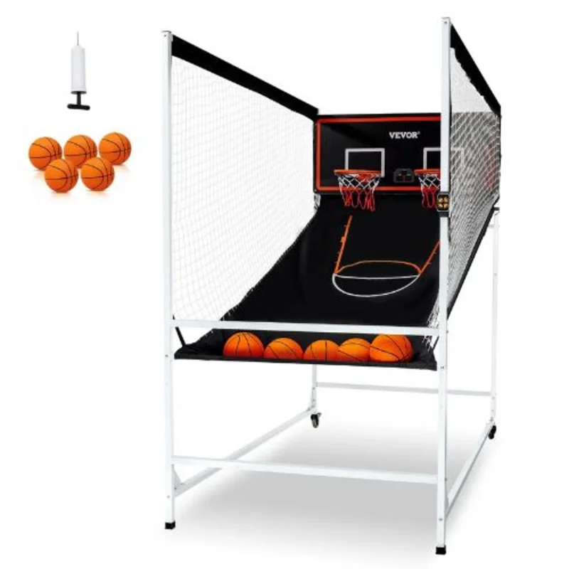 90 x 48 x 84 In Foldable 2-Player Basketball Arcade Game with Electronic Scoreboard for Kids Adults