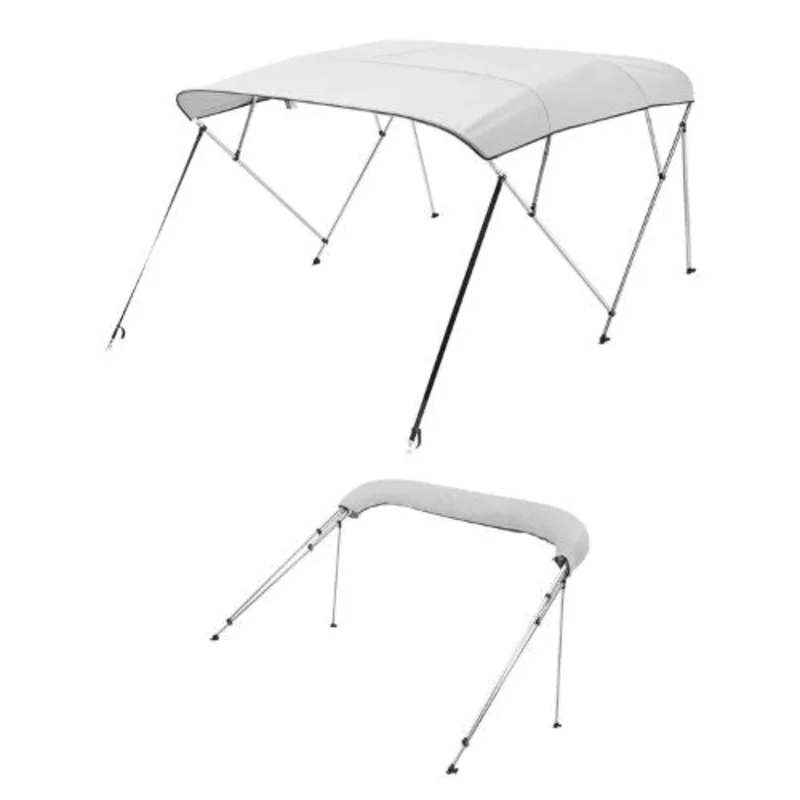 96x(79-84)x54 In 4 Bow Boat Bimini Tops with Aluminum Alloy Frame Waterproof