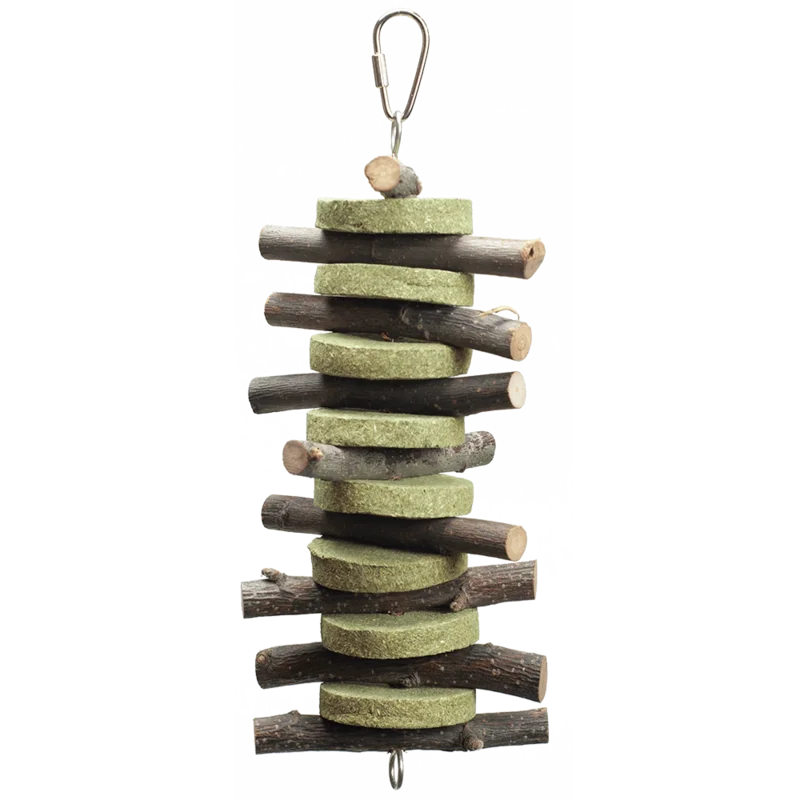 A & E Cages Nibbles Small Animal Natural Circle Hay Chew Stackers