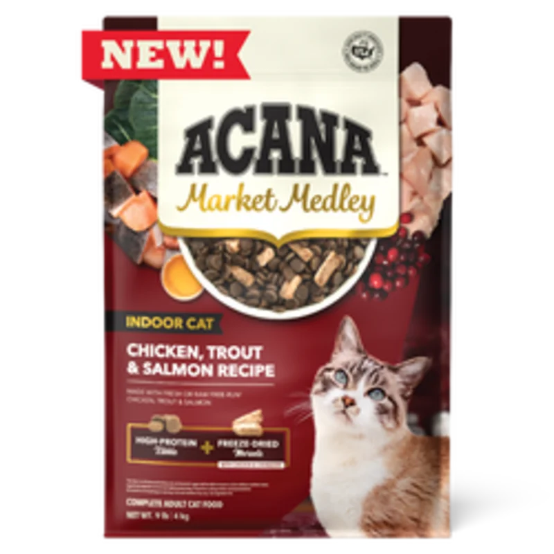 ACANA Market Medley, Indoor Cat Chicken, Trout & Salmon Recipe Dry Cat Food
