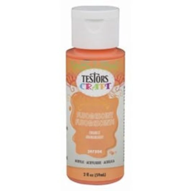 Acrylic Craft Paint, Orange Fluorescent, 2-oz.