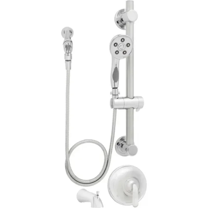 ADA Hand Held Shower/Tub Combinations W/Grab/Slide Bar SM-7090-ADA-P