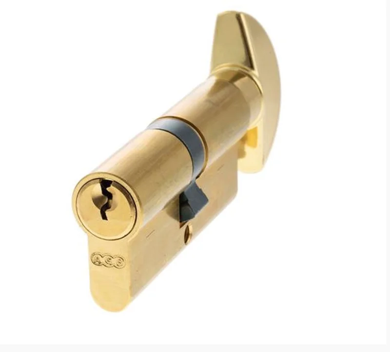 AGB Euro Profile 5 Pin Cylinder Key to Turn. Brass Finish. C620.01.xx.xx C620.01.25.25