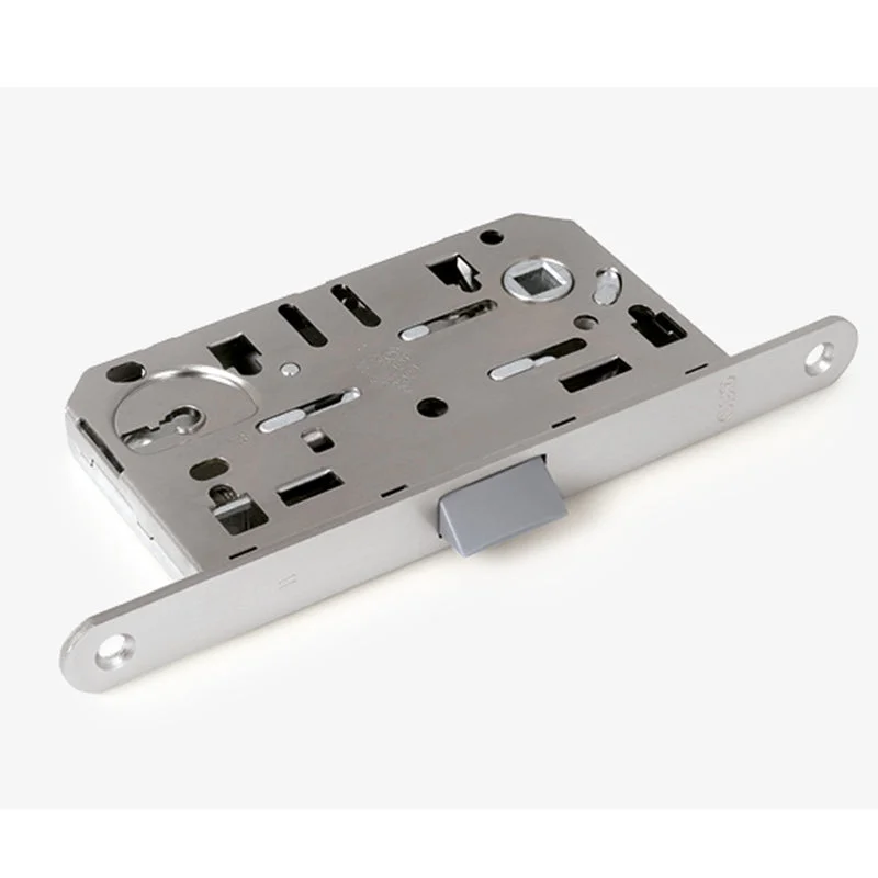 AGB Mediana Evolution Bathroom Door Lock for Internal Door. MATT CHROME