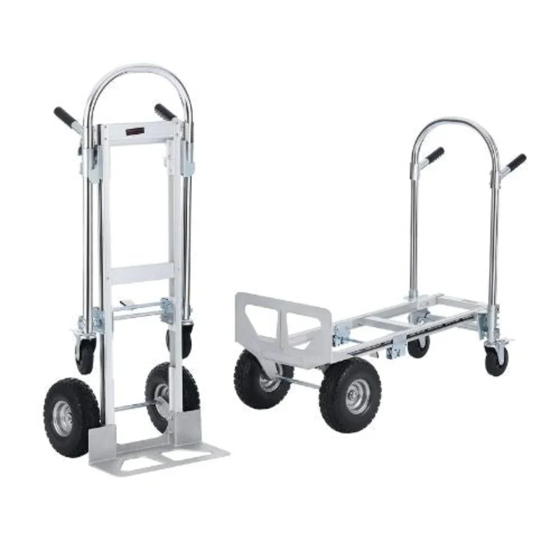 Aluminum Folding Hand Truck Heavy Duty Industrial Collapsible cart Dolly Cart with Rubber Wheels for Transport and Moving in Warehouse