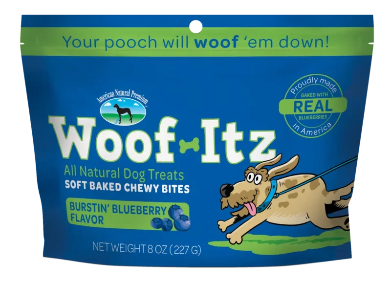 American Natural Premium Woof-Itz Burstin Blueberry Dog Treat