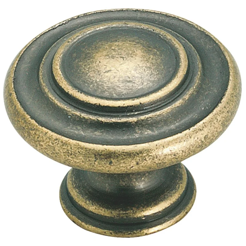 Amerock Inspirations Weathered Brass 1-3/8 In. Cabinet Knob