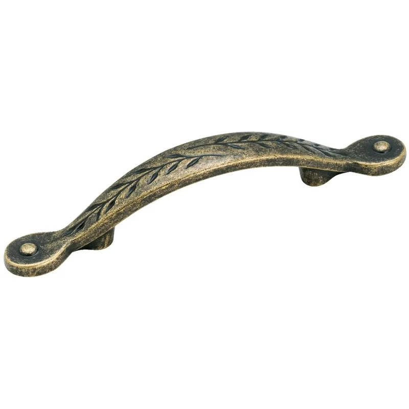 Amerock Leaf Inspirations Weathered Brass 3 In. Cabinet Pull