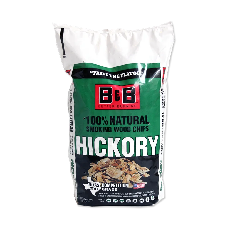 B & B Charcoal Hickory Wood Chips for Smoking