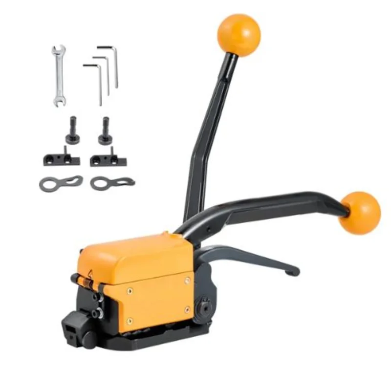 Banding Strapping Kit Heavy Duty A3 Steel Banding Sealer Tool Manual Metal Pallet Packaging Strapping Kit for Warehouse