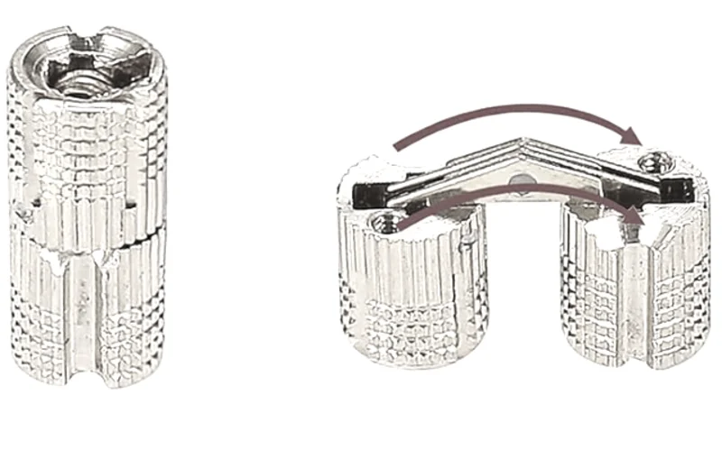 Barrel Hinge for Compack Doors Silver