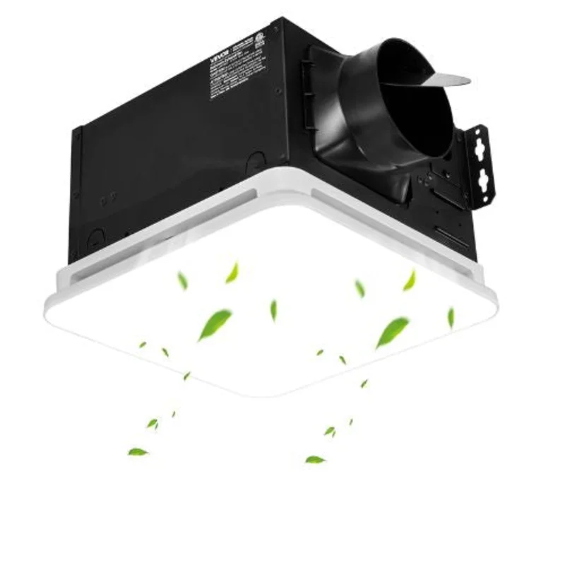Bathroom Exhaust Fan with LED Light, 80 CFM 4000K Quiet Vent Fan 1.5 Sones