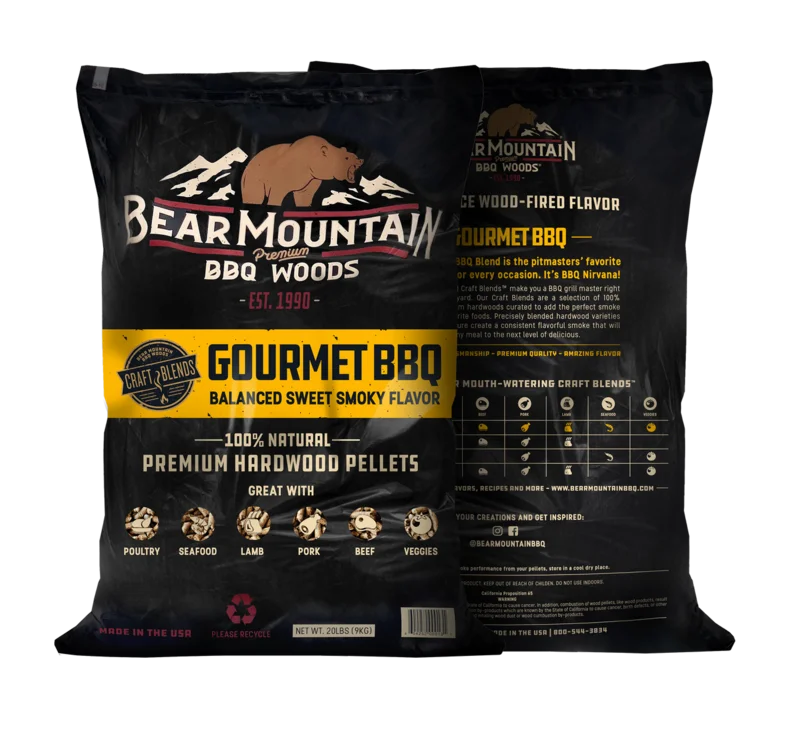 Bear Mountain Premium BBQ Woods Gourmet BBQ Craft Blends Wood Pellets 20 Lbs