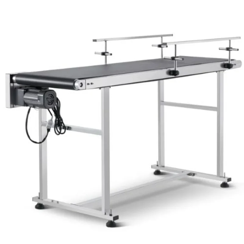 Belt Conveyor 59 x 15.7 inch Conveyor Table Heavy Duty Stainless Steel Motorized Belt Conveyor  for Inkjet Coding Applications Powered PVC Belt
