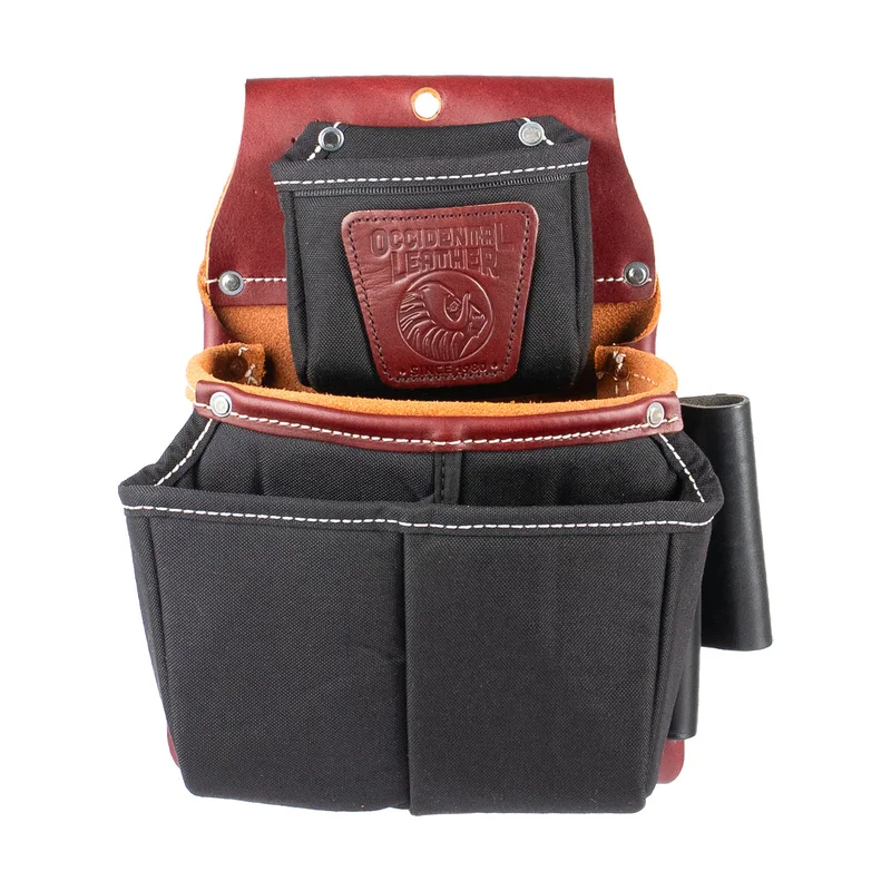 Belt Worn Fastener Bag with Divided Nylon Pouch