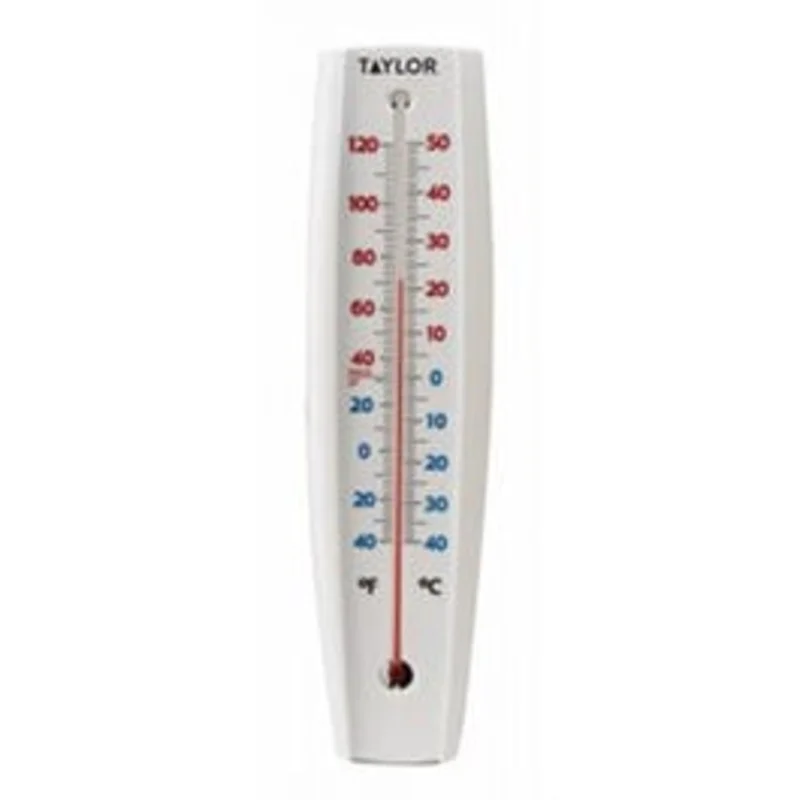 Big & Bold 15 x 3-Inch White Outdoor Tube Thermometer