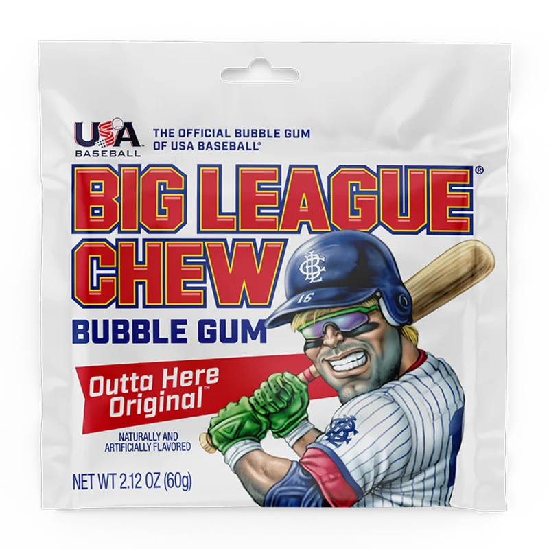 Big League Chew Outta Here Original Bubble Gum