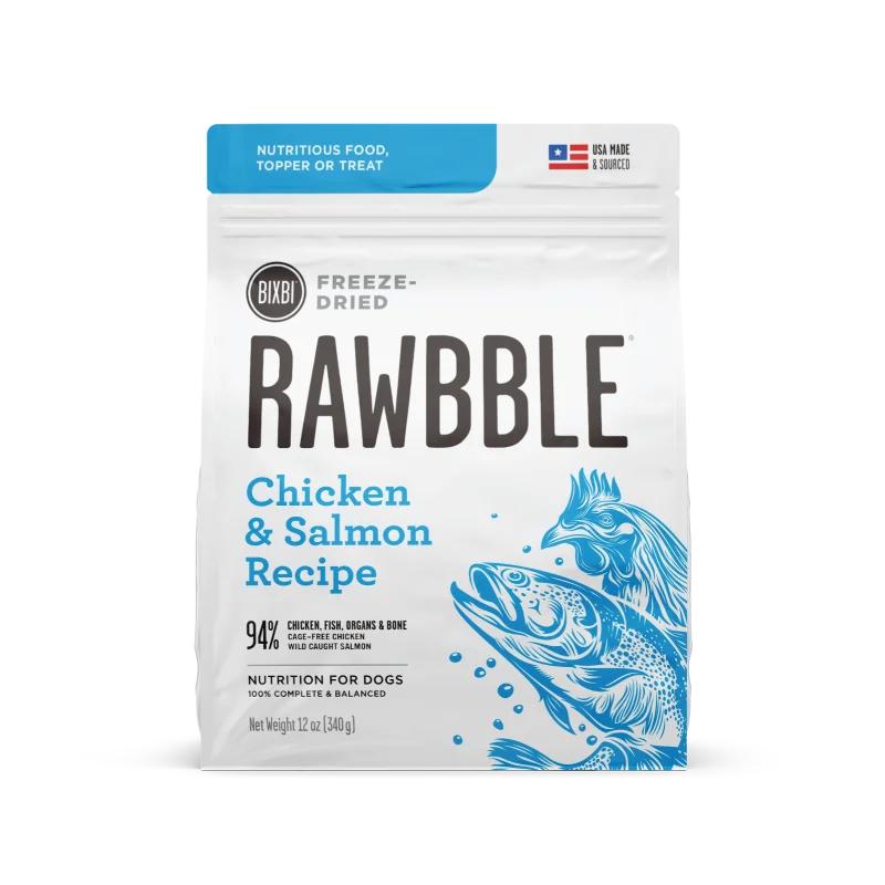 Bixbi Rawbble Freeze-Dried Food for Dogs Chicken & Salmon Recipe