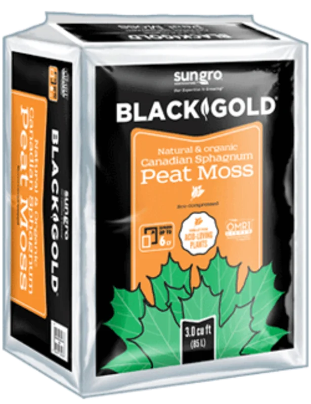 Black Gold Natural & Organic Canadian Sphagnum Peat Moss