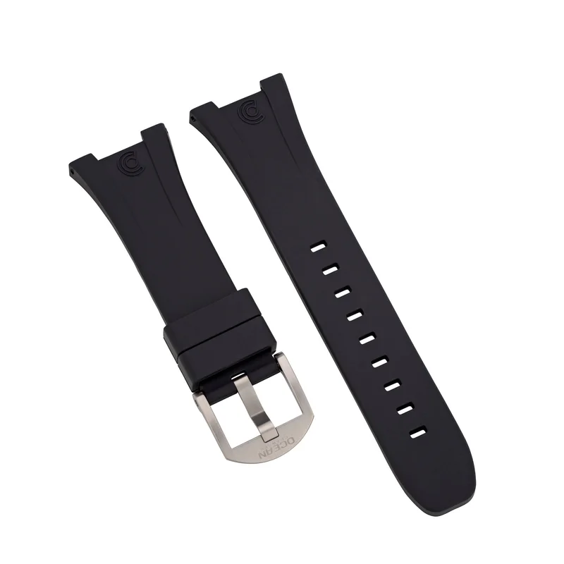 Black Integrated Rubber Strap for Bolt - SS Buckle