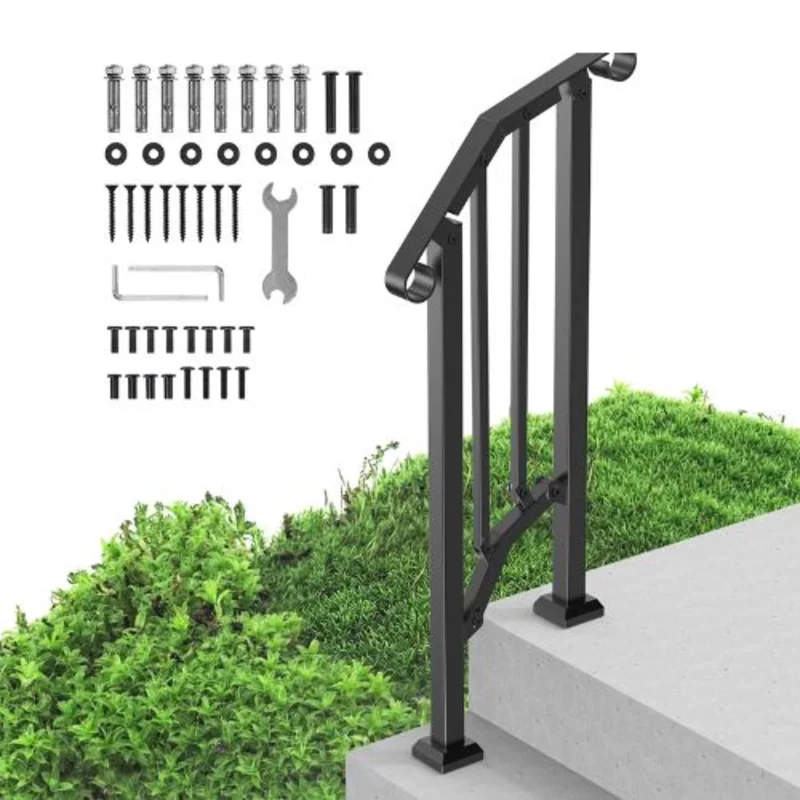 Black Outdoor for Seniors Porch Deck Handrails for Style 2