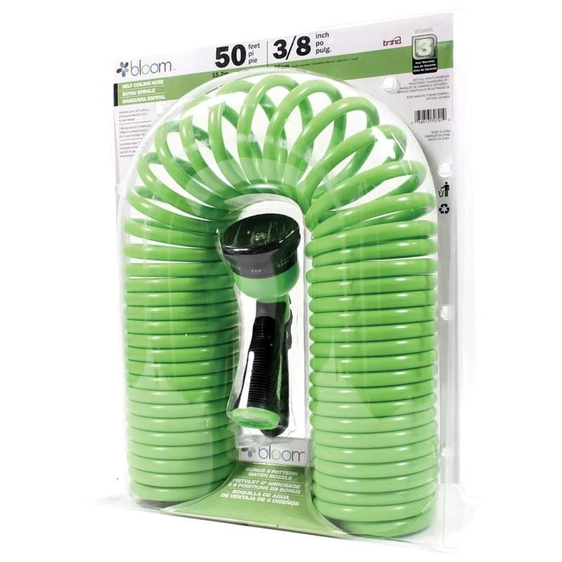 BLOOM SELF COILING HOSE WITH WATER NOZZLE ASSORTED