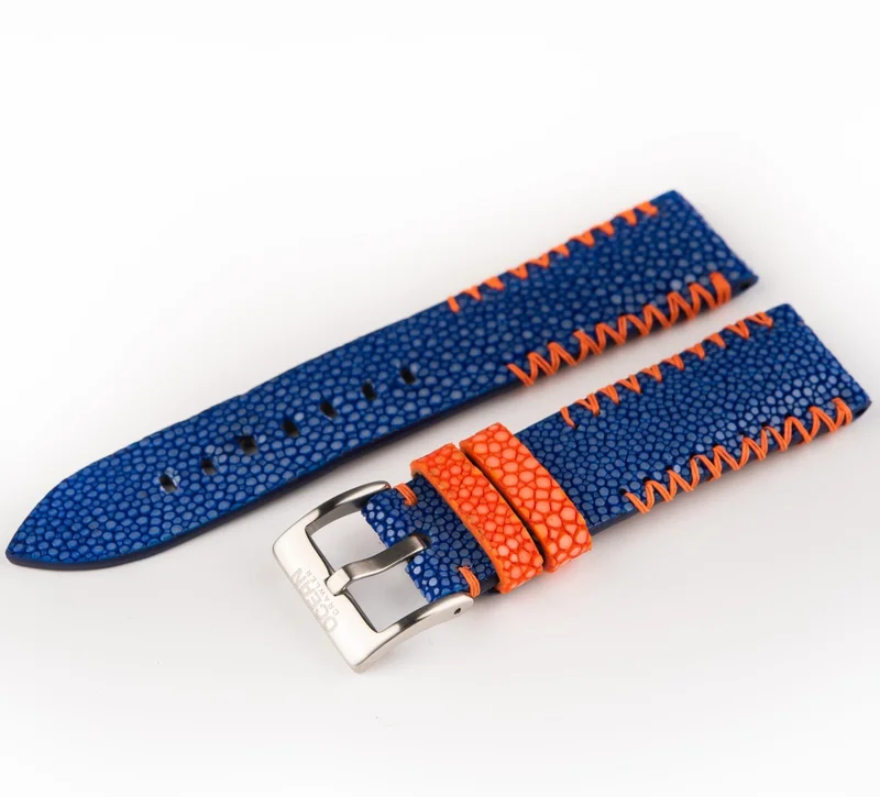 Blue Stingray Leather Strap - 22mm