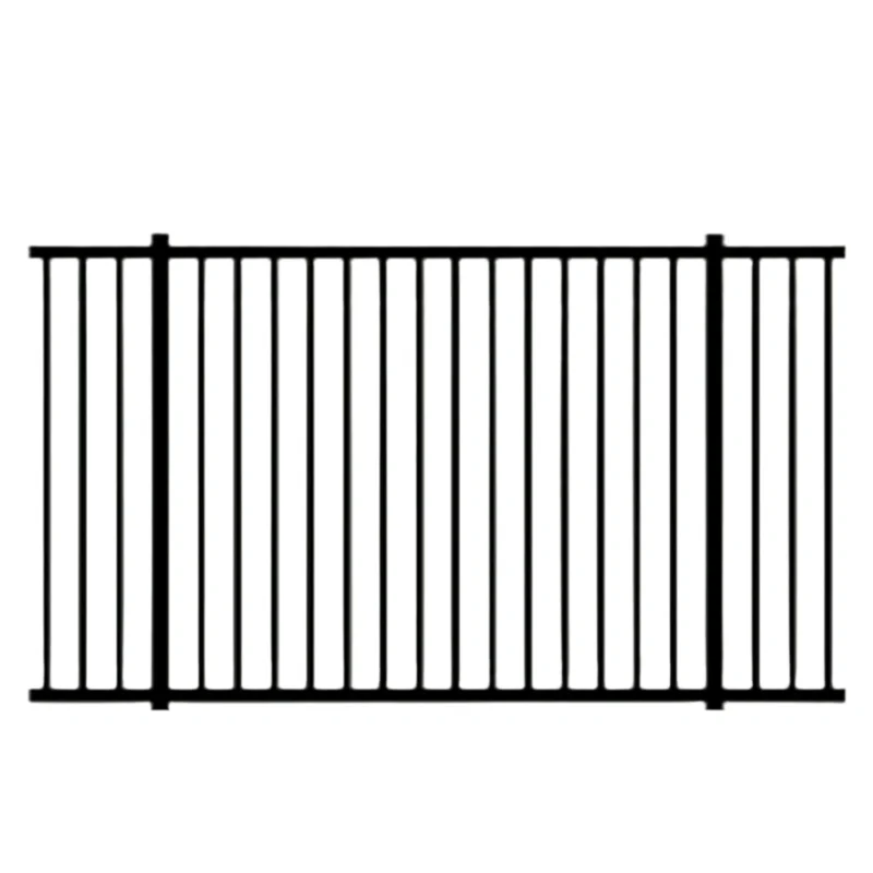 Border Collie Residential Aluminum Fence Panel Black