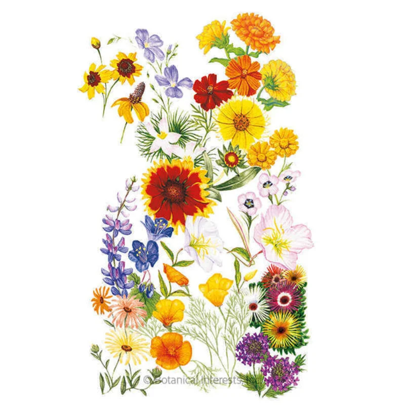 Botanical Interests Water-Wise Garden Flower Mix Seeds