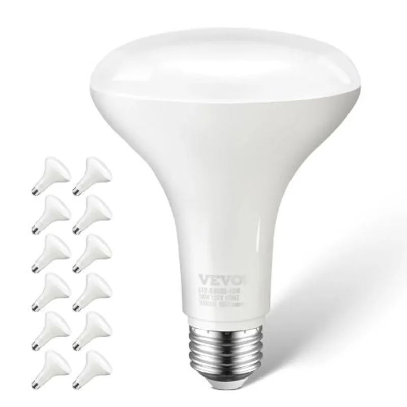 BR30 LED Flood Light Bulbs 850LM E26 Base 3000K Warm White Stepless Dimmable15000H Lifetime (12 Pack)