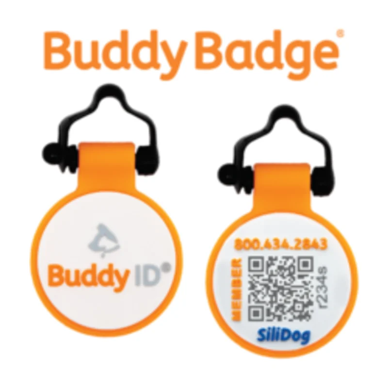 BUDDYID SiliDog BuddyBadge Silicone QR Collar Tag