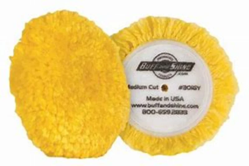 BUFF AND SHINE YELLOW MEDIUM COMPOUNDING GRIP PAD 3" - 2 PACK