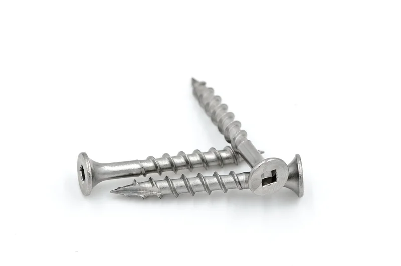 Bulk Stainless Steel Deck Screws #8 x 1-1/2" Bugle Head Square Drive  6,000/Box  Badger
