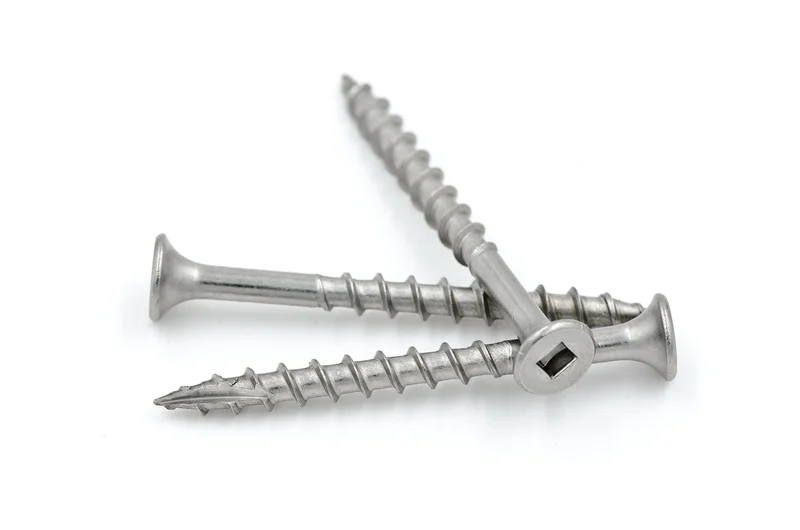 Bulk Stainless Steel Deck Screws #8 x 2" Bugle Head Square Drive  4,000/Box  Badger