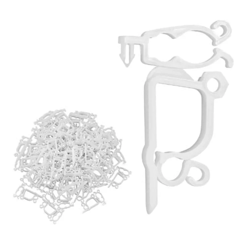 C3 and C4 Mini Outside String Lights Weatherproof Holiday Outdoor Lighting Hanging Hooks (Pack of 200)