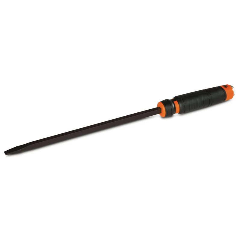 Capped Comfort-Handle 3/8" Straight-Head Pry Bar 17" Orange