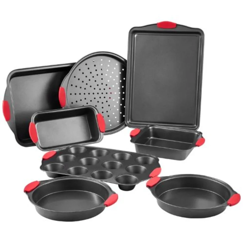 Carbon Steel Cookware Set for Baking Cookie Cake Muffin Bread (8 Pieces)